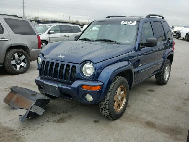 1J4GL58K22W131384 - 2002 JEEP LIBERTY LI BLUE photo 2