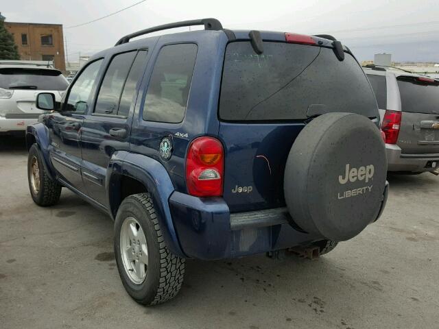 1J4GL58K22W131384 - 2002 JEEP LIBERTY LI BLUE photo 3