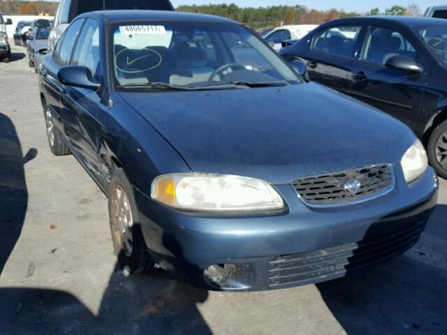 3N1CB51DX2L637301 - 2002 NISSAN SENTRA XE BLUE photo 1