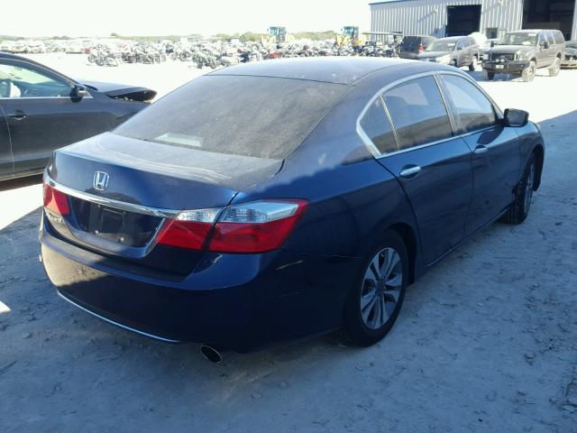 1HGCR2F37FA095662 - 2015 HONDA ACCORD LX BLUE photo 4