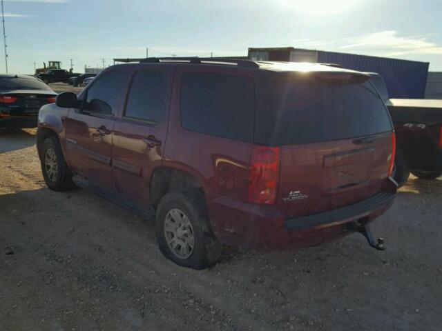 1GKFK13087R129555 - 2007 GMC YUKON MAROON photo 3