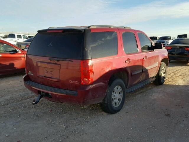 1GKFK13087R129555 - 2007 GMC YUKON MAROON photo 4