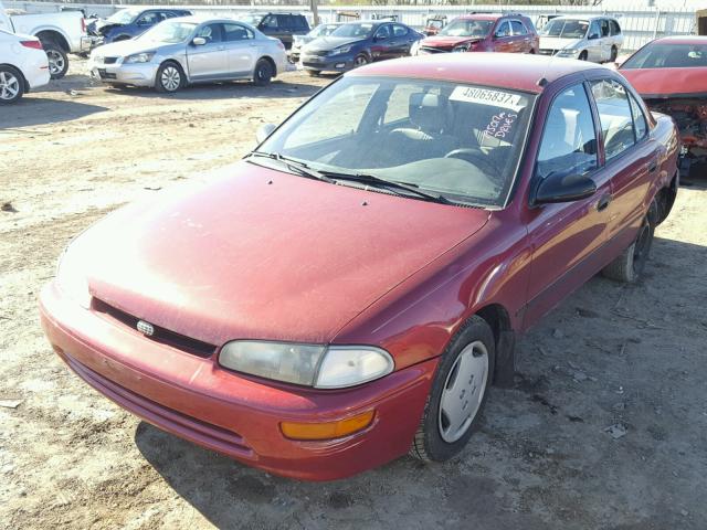 1Y1SK5264VZ410249 - 1997 GEO PRIZM MAROON photo 2