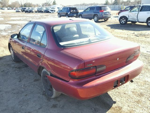 1Y1SK5264VZ410249 - 1997 GEO PRIZM MAROON photo 3