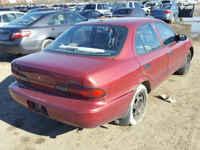 1Y1SK5264VZ410249 - 1997 GEO PRIZM MAROON photo 4