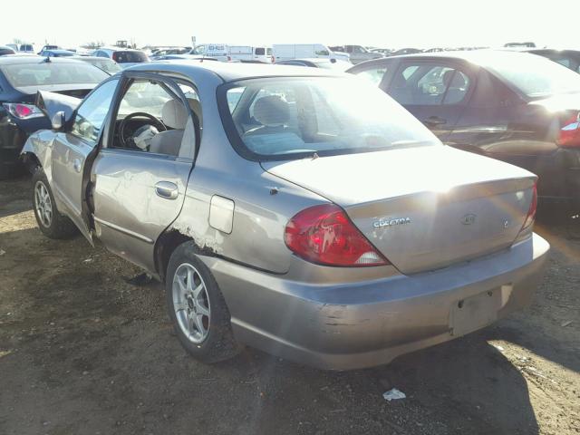 KNAFB121235272540 - 2003 KIA SPECTRA BA TAN photo 3