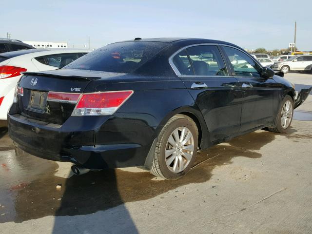 1HGCP3F82BA018215 - 2011 HONDA ACCORD EXL BLACK photo 4