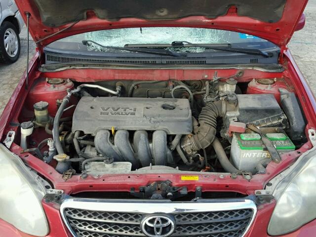 2T1BR32E26C572713 - 2006 TOYOTA COROLLA CE RED photo 7