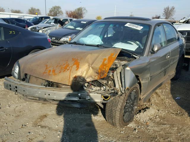 4S3BE645126213767 - 2002 SUBARU LEGACY GT GRAY photo 2