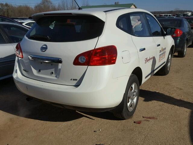 JN8AS5MV0CW372252 - 2012 NISSAN ROGUE S WHITE photo 4