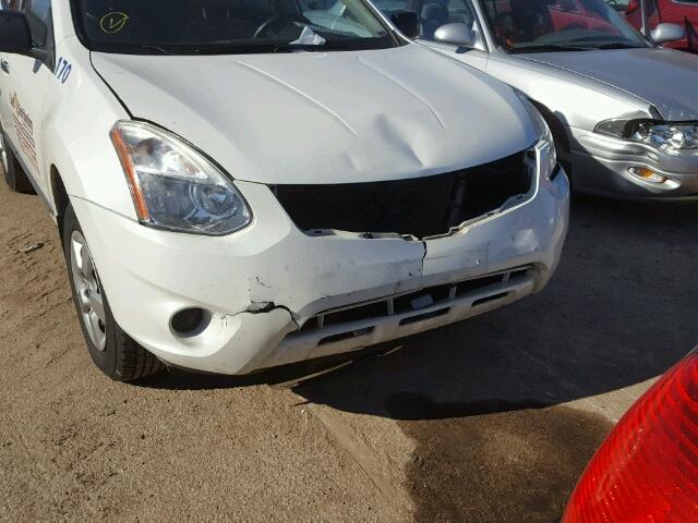 JN8AS5MV0CW372252 - 2012 NISSAN ROGUE S WHITE photo 9