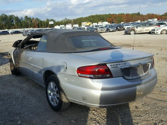 1C3EL75R16N135257 - 2006 CHRYSLER SEBRING GT GRAY photo 3