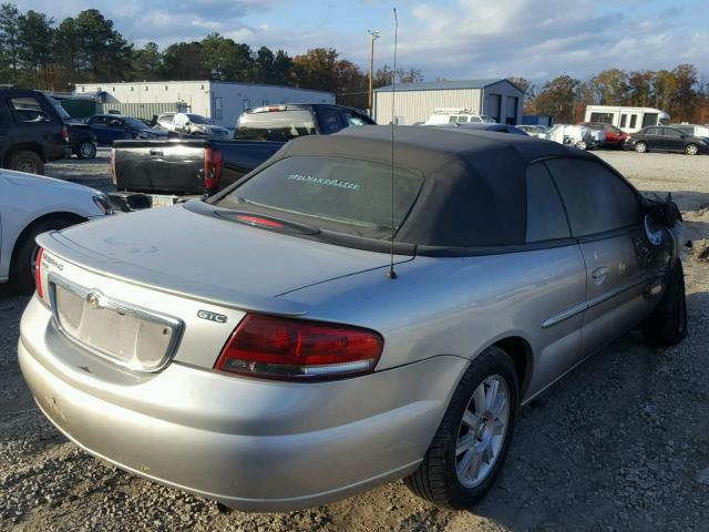 1C3EL75R16N135257 - 2006 CHRYSLER SEBRING GT GRAY photo 4