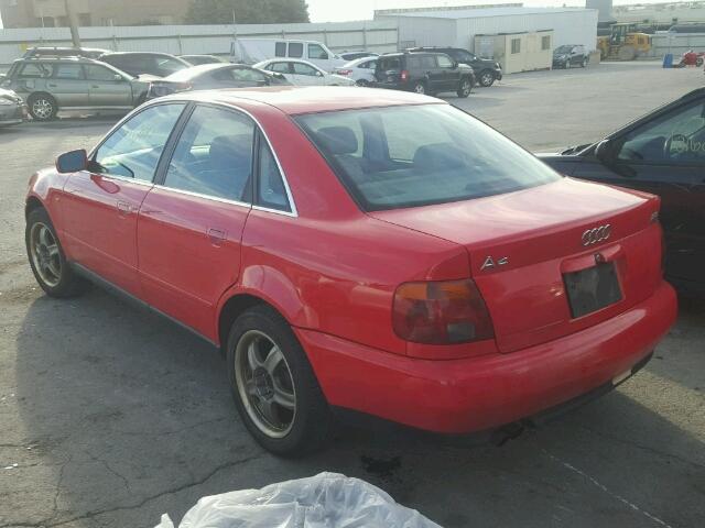 WAUED68D1WA004997 - 1998 AUDI A4 2.8 QUA RED photo 3