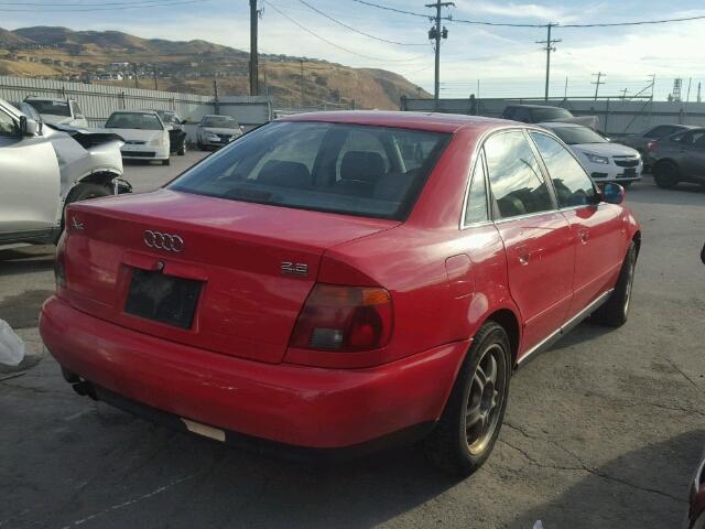 WAUED68D1WA004997 - 1998 AUDI A4 2.8 QUA RED photo 4