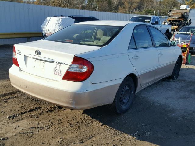 4T1BE32K33U186491 - 2003 TOYOTA CAMRY LE WHITE photo 4