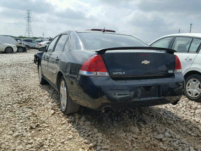 2G1WD58C779306227 - 2007 CHEVROLET IMPALA SUP BLACK photo 3