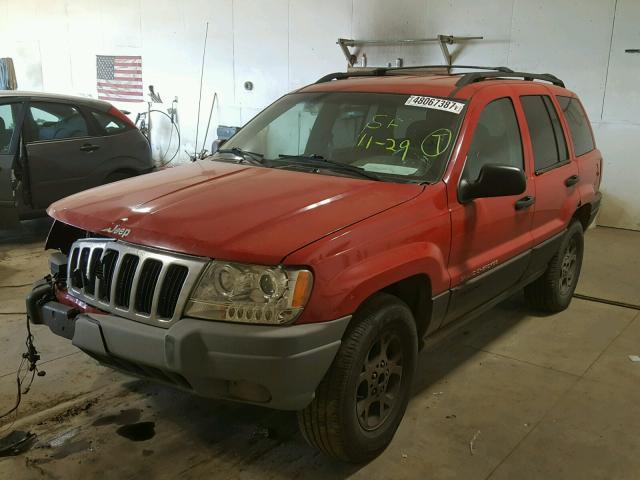 1J4GW58S9XC701431 - 1999 JEEP GRAND CHER RED photo 2