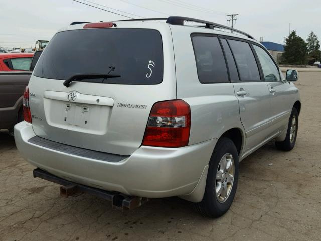 JTEEP21A040030976 - 2004 TOYOTA HIGHLANDER SILVER photo 4