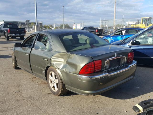 1LNHM87A8YY927101 - 2000 LINCOLN LS GREEN photo 3