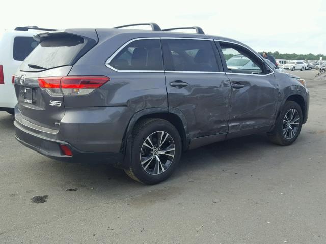 5TDBZRFH2JS841378 - 2018 TOYOTA HIGHLANDER CHARCOAL photo 4