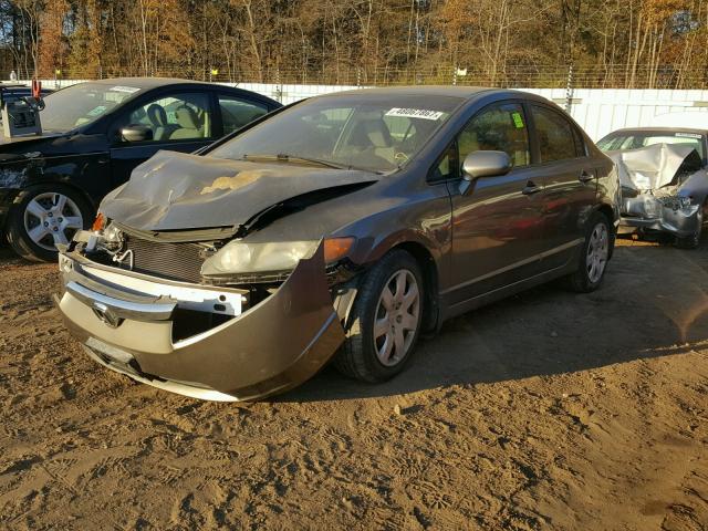 2HGFA16588H503283 - 2008 HONDA CIVIC LX GRAY photo 2