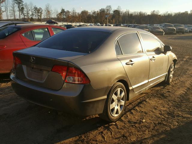 2HGFA16588H503283 - 2008 HONDA CIVIC LX GRAY photo 4