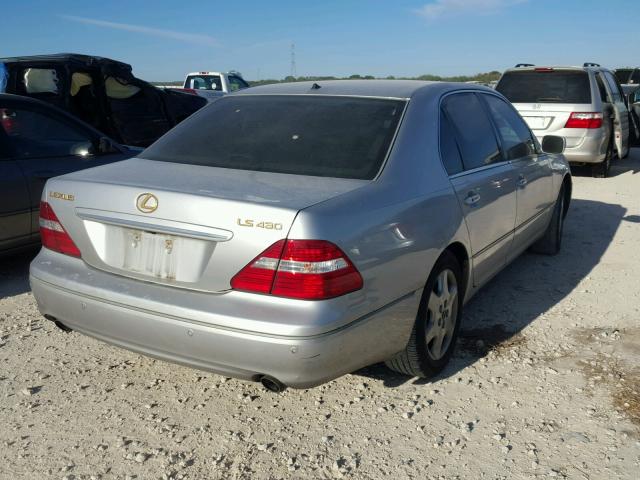 JTHBN36F240172252 - 2004 LEXUS LS 430 SILVER photo 4