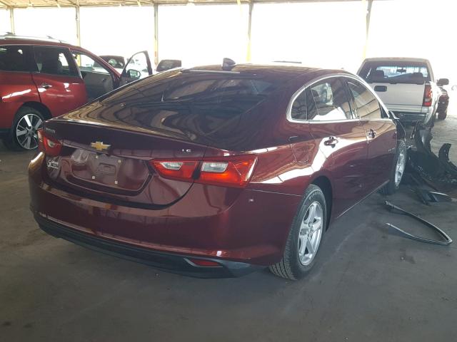 1G1ZB5ST4GF180363 - 2016 CHEVROLET MALIBU LS 栗色 照片 4