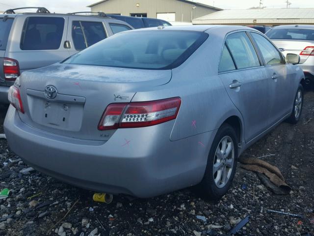 4T4BF3EK0BR126200 - 2011 TOYOTA CAMRY BASE SILVER photo 4