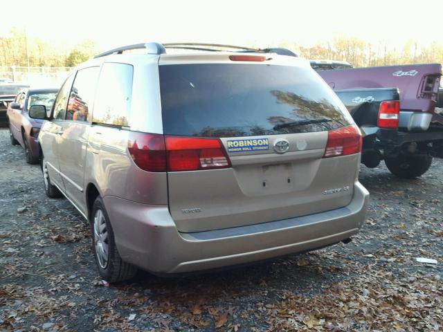 5TDZA23C55S314673 - 2005 TOYOTA SIENNA CE BEIGE photo 3