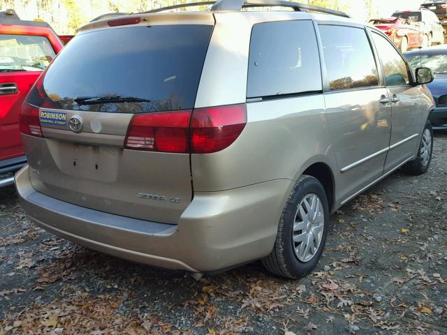 5TDZA23C55S314673 - 2005 TOYOTA SIENNA CE BEIGE photo 4