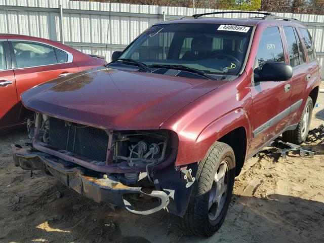 1GNDS13S042279742 - 2004 CHEVROLET TRAILBLAZE BURGUNDY photo 2