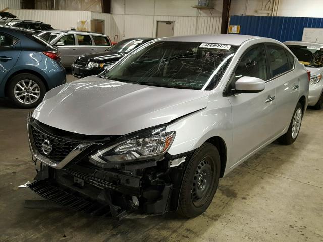 3N1AB7APXHY351702 - 2017 NISSAN SENTRA S SILVER photo 2