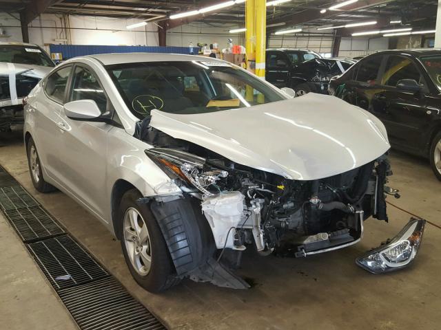 5NPDH4AE4FH644432 - 2015 HYUNDAI ELANTRA SE SILVER photo 1