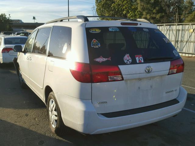 5TDZA23C34S193866 - 2004 TOYOTA SIENNA CE WHITE photo 3