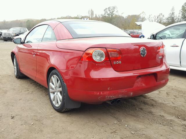 WVWBA71F99V017350 - 2009 VOLKSWAGEN EOS TURBO RED photo 3