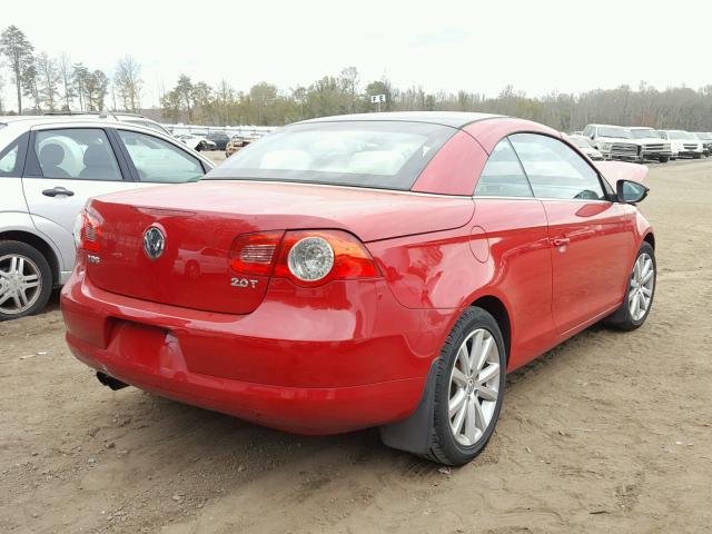 WVWBA71F99V017350 - 2009 VOLKSWAGEN EOS TURBO RED photo 4