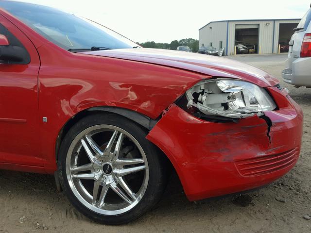 1G1AT18H397253631 - 2009 CHEVROLET COBALT RED photo 9