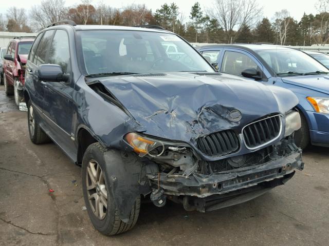 5UXFA13584LU33587 - 2004 BMW X5 3.0I BLUE photo 1