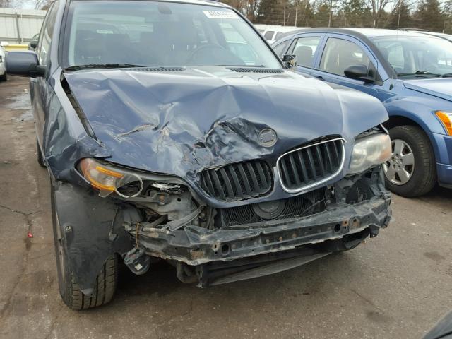 5UXFA13584LU33587 - 2004 BMW X5 3.0I BLUE photo 9