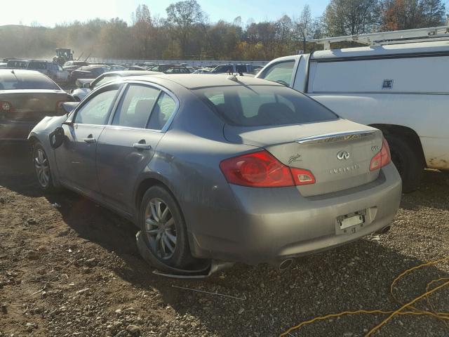 JNKBV61F27M813762 - 2007 INFINITI G35 GRAY photo 3