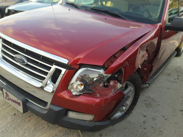 1FMEU31EX8UA18138 - 2008 FORD EXPLORER S 勃艮第红 照片 9