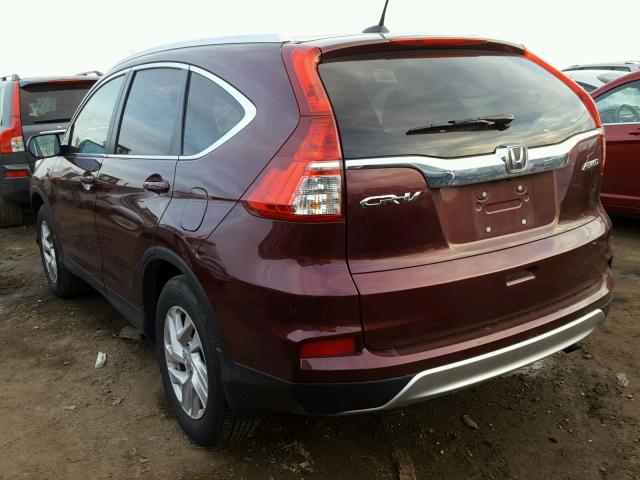 2HKRM4H72GH627896 - 2016 HONDA CR-V EXL BURGUNDY photo 3