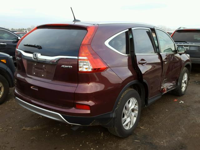 2HKRM4H72GH627896 - 2016 HONDA CR-V EXL BURGUNDY photo 4