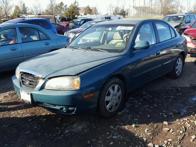 KMHDN46D36U240967 - 2006 HYUNDAI ELANTRA GL TEAL photo 2