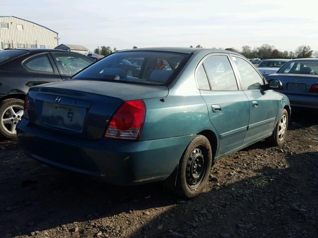 KMHDN46D36U240967 - 2006 HYUNDAI ELANTRA GL TEAL photo 4