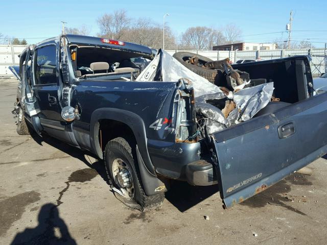 1GCHK23D07F139432 - 2007 CHEVROLET SILVERADO BLUE photo 3