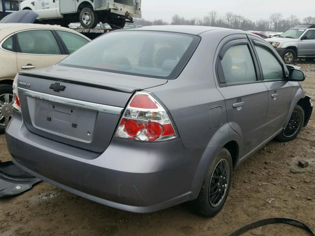 KL1TD5DE4BB208966 - 2011 CHEVROLET AVEO LS GRAY photo 4
