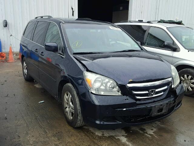 5FNRL38475B115596 - 2005 HONDA ODYSSEY EX BLUE photo 1